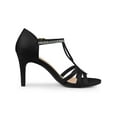 thumbnail image 3 of BLISSFUL STEP Women's Rhines Ankle Strap Open Toe Stiletto Heels Sandals Black 9, 3 of 7