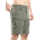 thumbnail image 3 of pstuiky Pantalones cortos para hombre, Pantalones cortos deportivos multibolsillos para hombre, cinco cuartos, transpirables y elásticos, para el trabajo Pantalones cortos para correr para hombre, 3 of 6