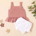 thumbnail image 7 of Honeeladyy Toddler Kids Baby Tops+Pants Outfits Summer Clothes Set Infant Toddler Baby Girl Matching Outfits Sleeveless Camisole Top Babysuit Floral Shorts Sister Clothes, 7 of 7