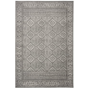 SAFAVIEH Tulum Ophelia Oriental Area Rug, Dark Grey/Ivory, 5'3" x 7'6"