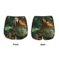 thumbnail image 5 of Lsque Intellectual Frog Pond Printed Women's Running Shorts with Liner Pockets,Elastic Quick Dry Workout Athletic Gym Yoga Shorts,Womens High Waist Shorts-X-Large, 5 of 9