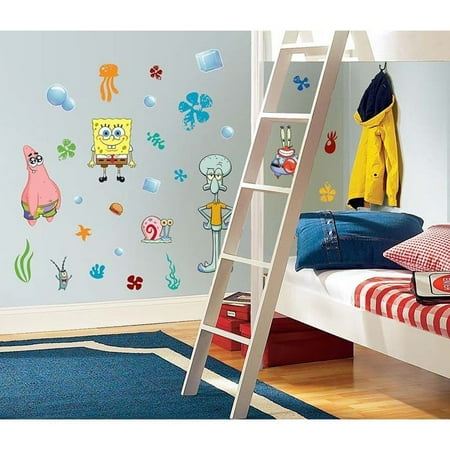 Spongebob Wall - 45 New SPONGEBOB SQUAREPANTS WALL DECALS Kids Bedroom Stickers