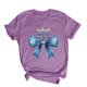 thumbnail image 5 of Blusas de Manga Corta para las Mujeres Divertida Impresión Cuello Redondo Camiseta Vintage, Blusas de Primavera para las Mujeres, 5 of 6