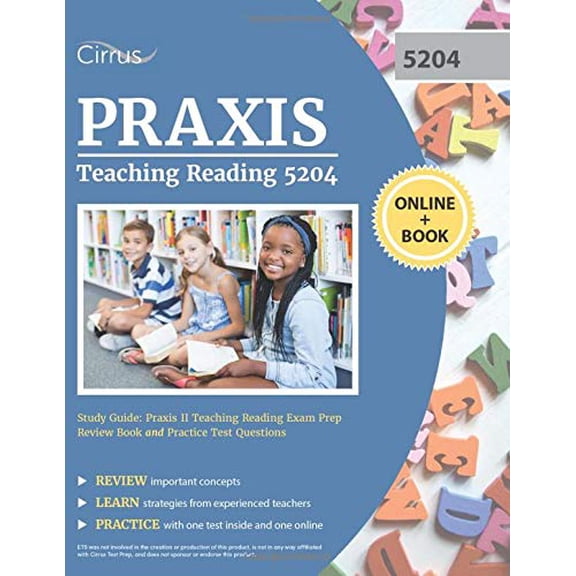 Pre-Owned Praxis Teaching Reading (5204) Study Guide: Praxis II Teaching Reading Exam Prep Review Book and Practice Test Questions, 9781635305807, 1635305802, Paperback,
