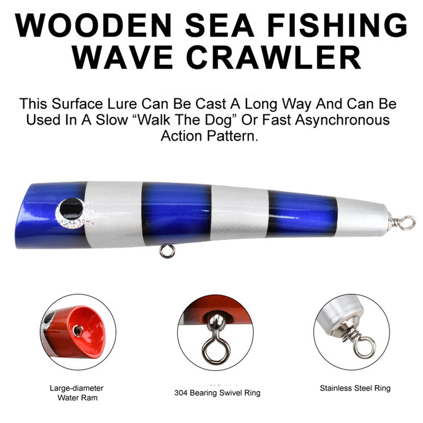 240mm Fishing Baits Wooden Angling Lures Floating Artificial Pencil Baits Crankbait Sea Fishing Tackle Trolling Lures