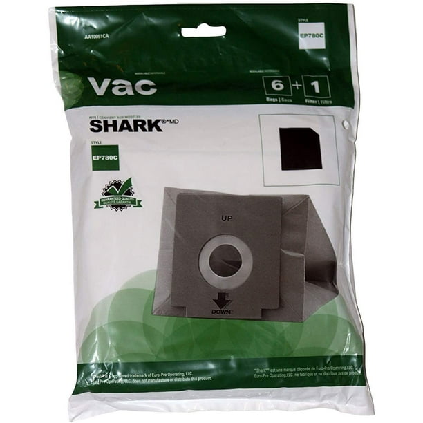 Aspirateur traîneau Shark EP780C, 6 sacs + 1 filtre