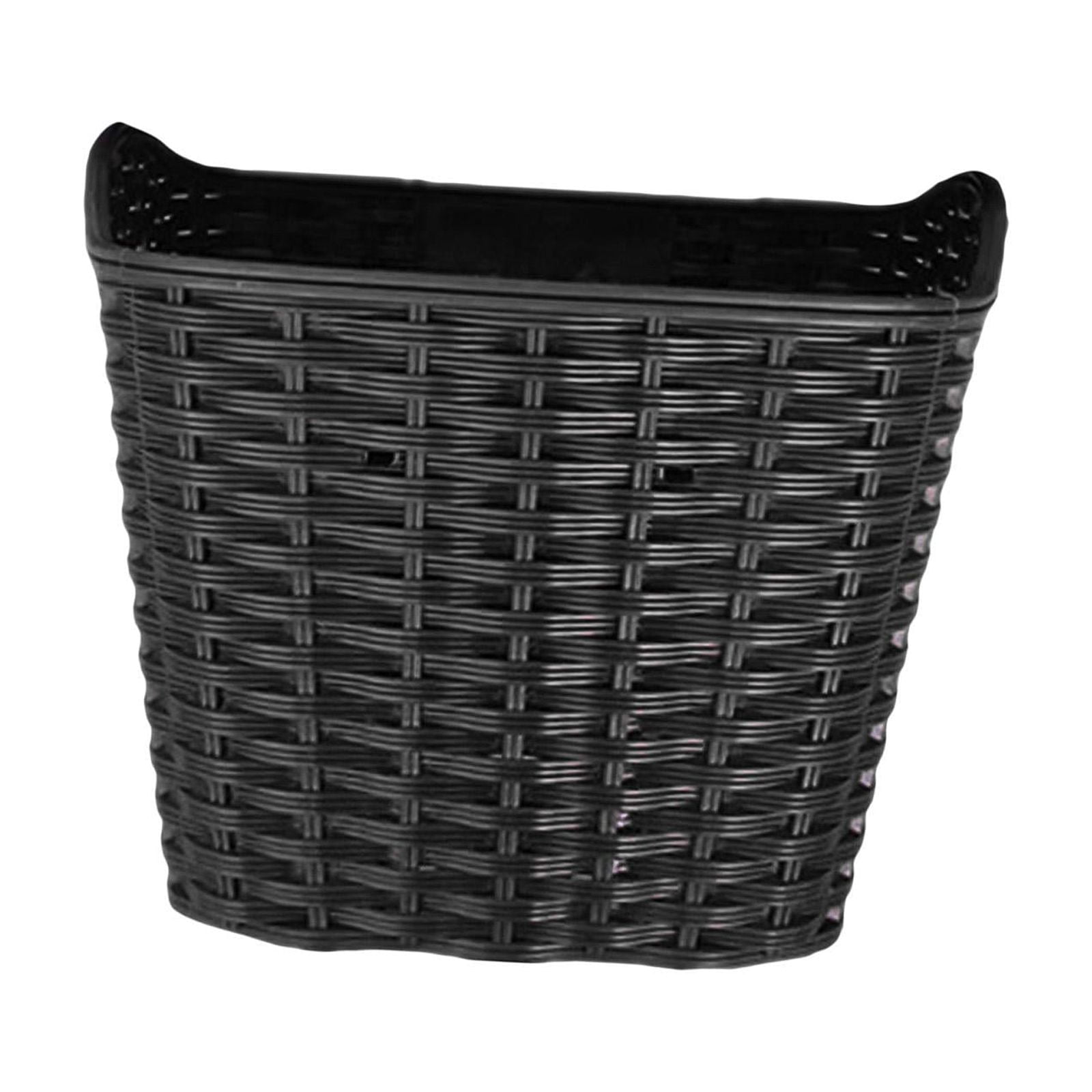 DimyFew Bicycle Handlebar Basket, Bike Front Handlebar Basket, Easy to Install, Portable Black