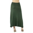 thumbnail image 2 of 24seven Comfort Apparel Womens Comfortable Fit Elastic Waist Maternity Maxi Skirt, 2 of 4