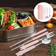 thumbnail image 3 of SHISUYAN 1 Set Cartoon Design Portable Cutlery for Students and Office Workers, 3 of 8