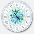 thumbnail image 1 of DesignArt Main Bleue Dessiné Roses Shabby Chic Vintage Grande Horloge Murale, 1 of 2