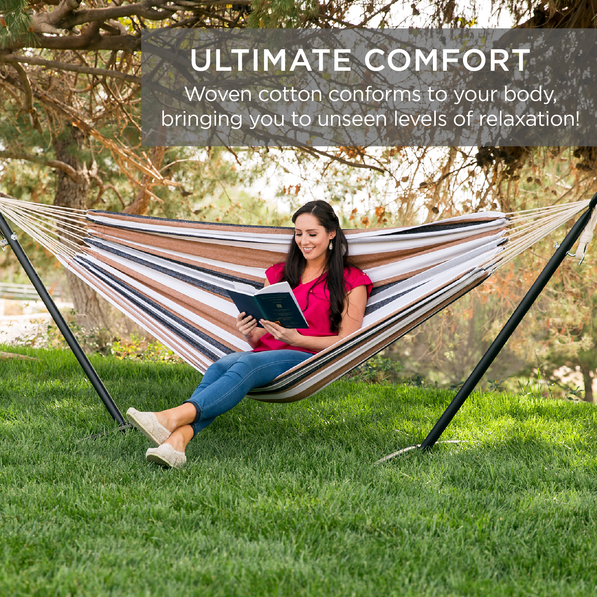 YouYeap Portable Double Hammock with Stand Included - image 2 of 6