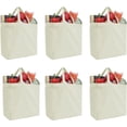 thumbnail image 7 of Reusable Heavy Duty 100% Cotton Canvas Grocery Bags | With Strong Handles Holds up to 50lbs | Eco Friendly | Large Size 14x14x7.5" - Natural, 7 of 7
