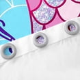 thumbnail image 4 of Mermaid Tail Curtains Blue Pink Rainbow Mermaid Decor Curtains & Drapes 52Wx63L Gifts Mermaid Fish Scales 30%-50% Blackout Curtains Seashell Marine Sea Animal Window Curtains Kawaii Room Decor, 4 of 5
