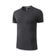 thumbnail image 3 of Tops para hombre, blusas y camisas de cuello redondo y manga corta para hombre, camiseta de manga corta de goma sin costuras de secado rápido de color liso de seda de hielo para hombre, camiseta de ve, 3 of 4