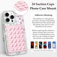 thumbnail image 6 of Silicone Suction Phone Case Mount, Silicon Adhesive Phone Accessory for Smartphones, Hands-Free Mirror Shower Phone Holder for Selfies, Tiktok Videos (Purple Glitter), 6 of 8