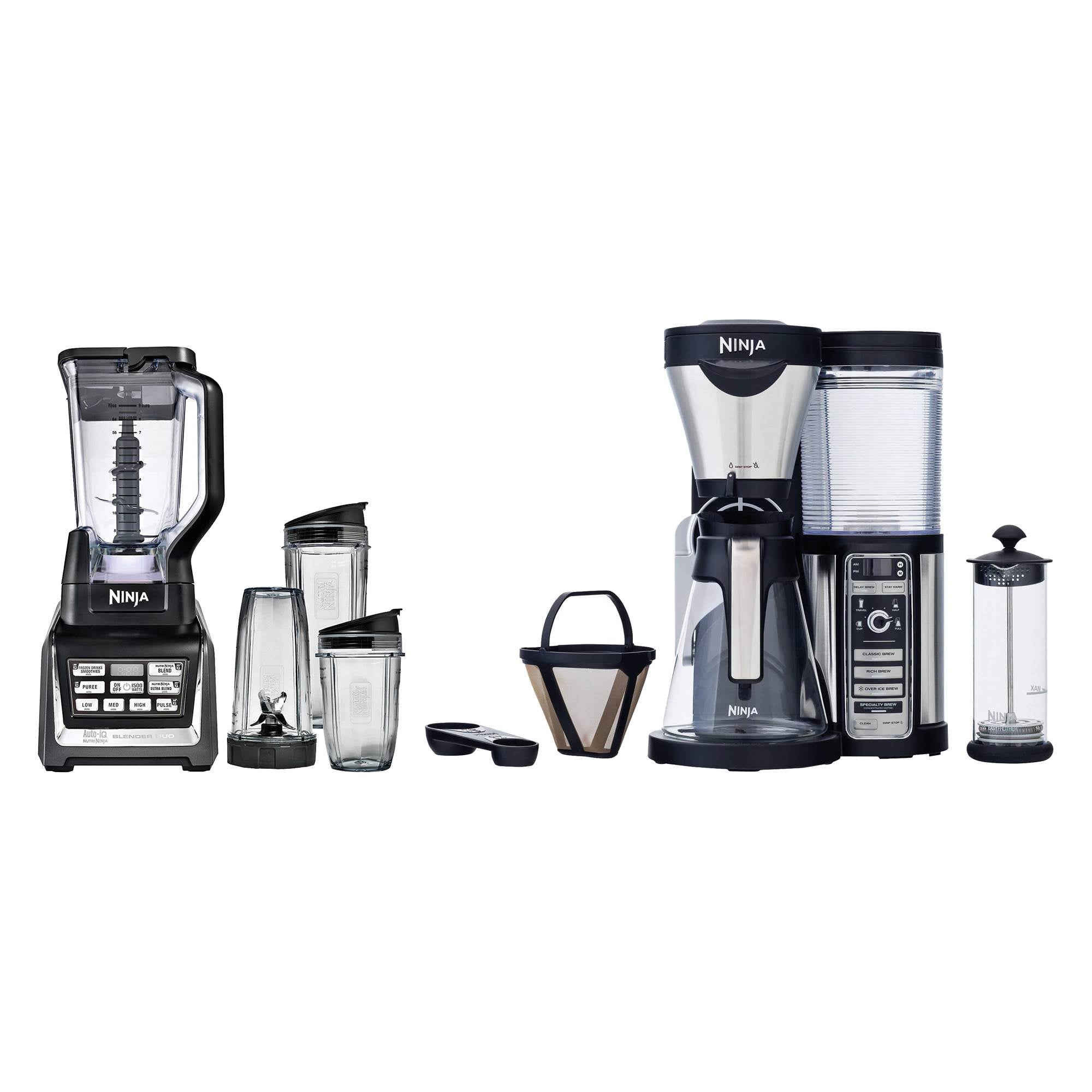 Ninja Detect Duo Power Blender + Single Serve with Blend Sense Technology,  Platinum Silver, TB300 