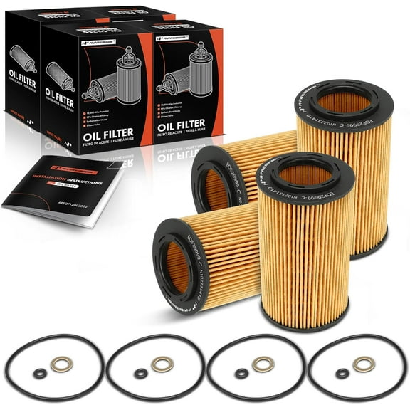 A-Premium 4-PC 10K Miles Protection Oil Filter Compatible with Hyundai Sonata 2006-2010, Santa Fe/Azera 2007-2009, Veracruz 2007-2012, Entourage 2007-2010 & Kia Sorento 2007-2009, Sedona, Amanti