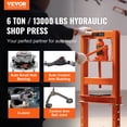 thumbnail image 2 of VEVOR Presse Hydraulique d'Atelier, Presse Hydraulique de Plancher pour Garage/atelier à Cadre en H de 6 Tonnes, Presse d'Atelier Réglable avec Plaques de Pression, Presse Hydraulique Robuste pour Garage, Atelier, Atelier, 2 of 9