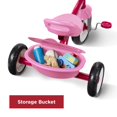 thumbnail image 4 of Tricycle Radio Flyer Pink Rider para niños de 3 a 5 años, 4 of 5