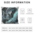 thumbnail image 5 of Black Marble Throw Pillow Covers , Blue Crack Grey Pillow Covers, Gray Abstract Marbling Metallic Texture Cushion Covers, Geometric Boho Hippie Fluid Decorative Pillow Covers, 5 of 5
