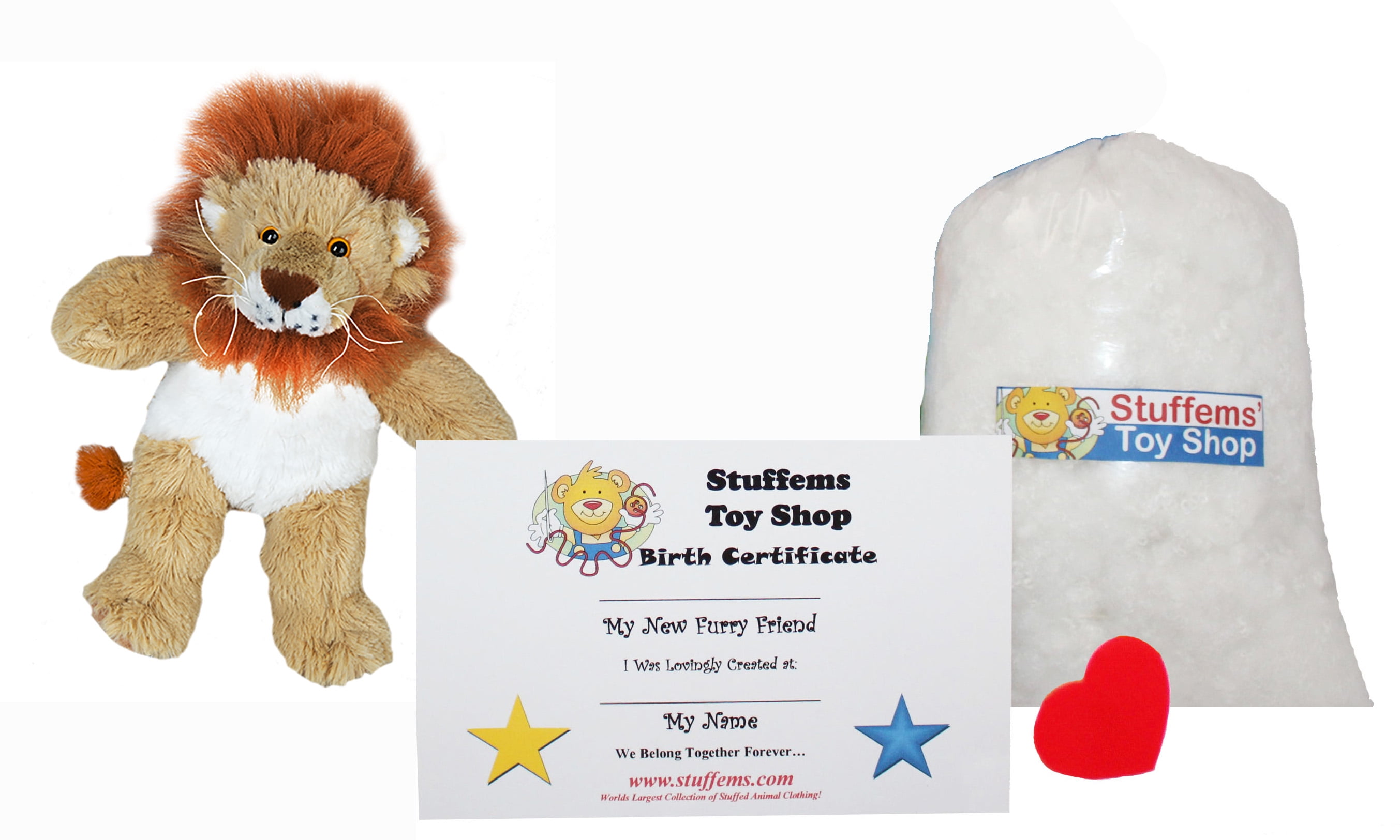 No Sewing Required! Lion Kit Make Your Own Stuffed Animal Mini 8 Inch Dan D