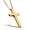gold, variant on Cross Breathing Anxiety Necklace: I Can Do All Things Engraved Pendant Stainless Steel Silent Whistle