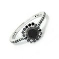thumbnail image 3 of Pompeii 1 1/4ct Cushion Halo Black Diamond Engagement Ring 14K White Gold (Black,I2-I3), 3 of 3