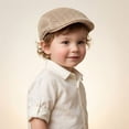 thumbnail image 2 of shoper Vintage-Newsboy-Beret for Kids Cabbie-Hat Flat Tweed Pageboy Cap for Toddler-Girls-Boys Outdoor 3-16Y, 2 of 4