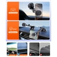 thumbnail image 5 of Volport Magnetic Phone Holder for Car, Industrial-Strength Suction Cup Phone Mount Windshield Dashboard, Strong Magnets Adjustable Phone Mount for Phone, Requires Metal Plate (3 Included) for Use, 5 of 7