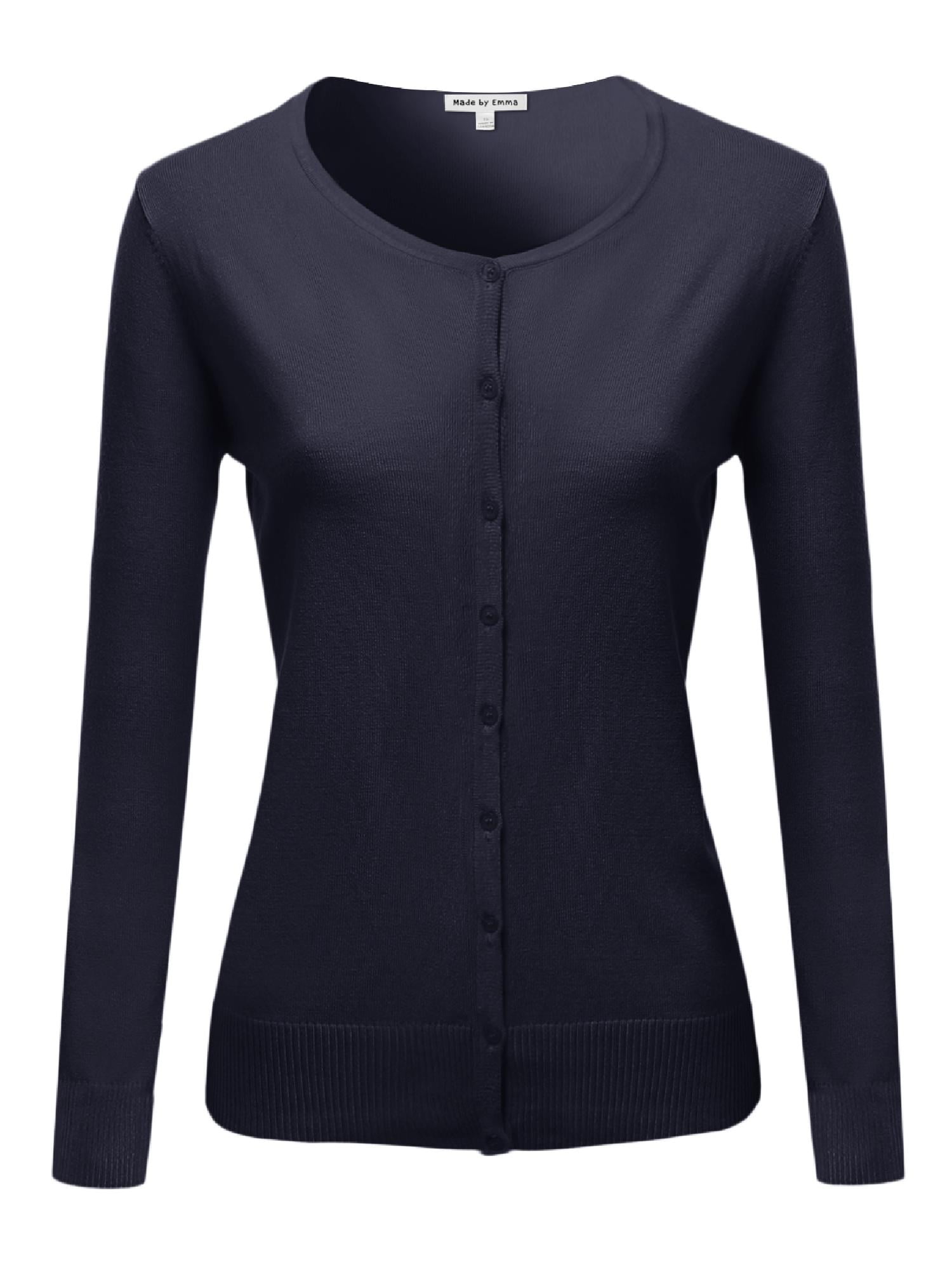 Long Sleeve Solid Knit Button Down Cardigan