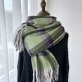 thumbnail image 2 of Plaid Scarf for Women Thick Warm Long Shawl Long Scarves Knit Wraps Cold Weather Winter, 2 of 5