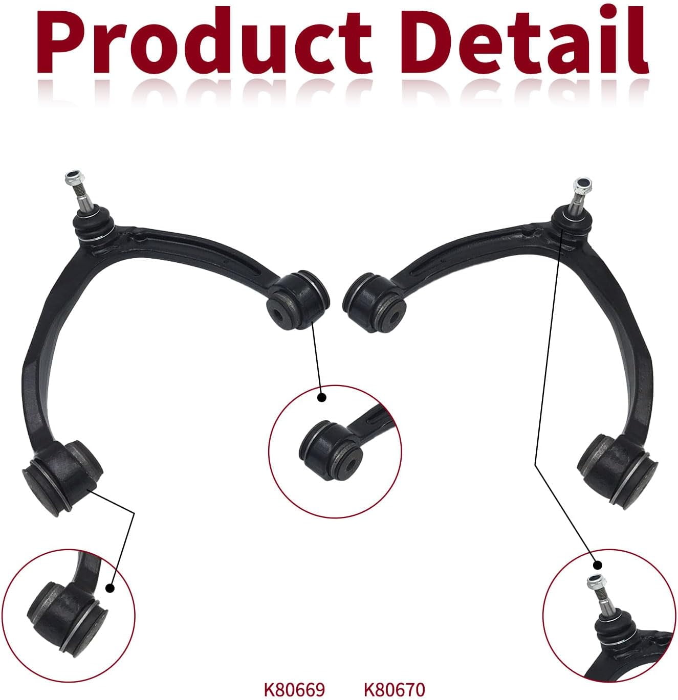 Frenzybro Front Upper Control Arm w/ Ball Joints Compatible With 2007-2014 Cadillac Escalade,2007-2013 Chevrolet Silverado Suburban 1500 Tahoe GMC Sierra Yukon XL 1500