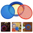 thumbnail image 4 of HERFIER 1 Set of Plastic Soil Sifter Garden Manual Soil Sieve Gardening Soil Sieve Sifting 4.28x4.28x1.1in, 4 of 9