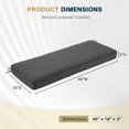 thumbnail image 5 of WYDK 46.5" x 18" Patio Bench Cushion, Fade-Resistant and Water-Resistant Olefin Fabric Slipcover Sponge Foam, Outdoor Use, Charcoal, 5 of 9