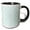 Black/White, variant on 3drose, Prima Damask Pattern in Light Teal on White., 11oz Magic Transforming Mug