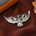 thumbnail image 5 of Rhinestone Eagle Bird Brooch Pin for Women Men Vintage Teardrop Green Crystal Eye Flying Animal Brooches Lapel Elegant Hat Bag Suit Costume Accessories Jewelry Father Friend, 5 of 6