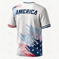 thumbnail image 4 of Zimjoy 2026 USA Soccer Jersey Shirts for Men Crewneck Short Sleeve United States Team Fan International Football Shirt Retro Streetwear Top Sky Blue L, 4 of 4