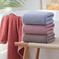 thumbnail image 4 of Nvzi toallas absorbentes de forro polar coral, multiusos para baño, gimnasio, ducha, deportes y como toalla. Resiste diversas situaciones sin esfuerzo. 70 x 140 cm (rosa rosado)., 4 of 5