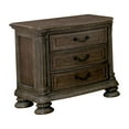 thumbnail image 2 of Furniture of America Kylen Solid Wood Adult Nightstand with 3-Drawer, Rustic Natural Tone, 2 of 4