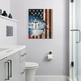 thumbnail image 3 of Christian Cross Wall Art American Flag Cross Pictures Wall Decor Patriotic Inspirational Canvas Painting Print Catholic Religious Decor Artworks for Office Bathroom Bedroom Living Room Church 16"x20", 3 of 7