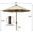 thumbnail image 2 of EliteShade Sunbrella Solar Umbrellas 9ft Market Umbrella with 80 LED Lights Patio Umbrellas Outdoor Table Umbrella with Ventilation and 5 Years Non-Fading Top,Beige, 2 of 5