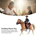 thumbnail image 3 of Cowboy Horse Toy High Simulation Plastic Bright Colors Horse Riding Figurine For Kids Tabletop, 3 of 12