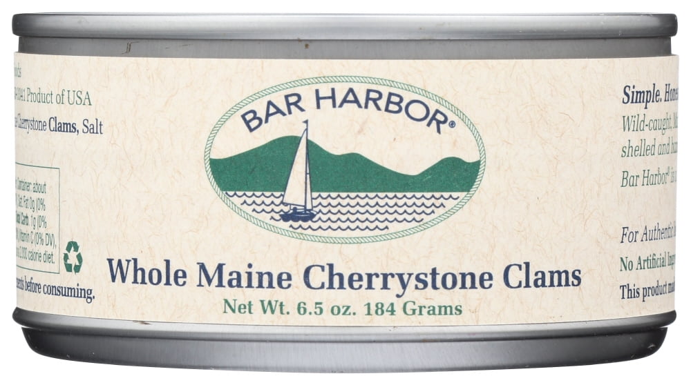 Bar Harbor Whole Maine Cherrystone Clams, 6.5 Oz. Can