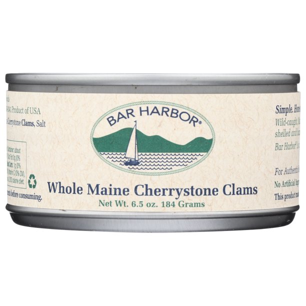Bar Harbor Whole Maine Cherrystone Clams, 6.5 Oz. Can