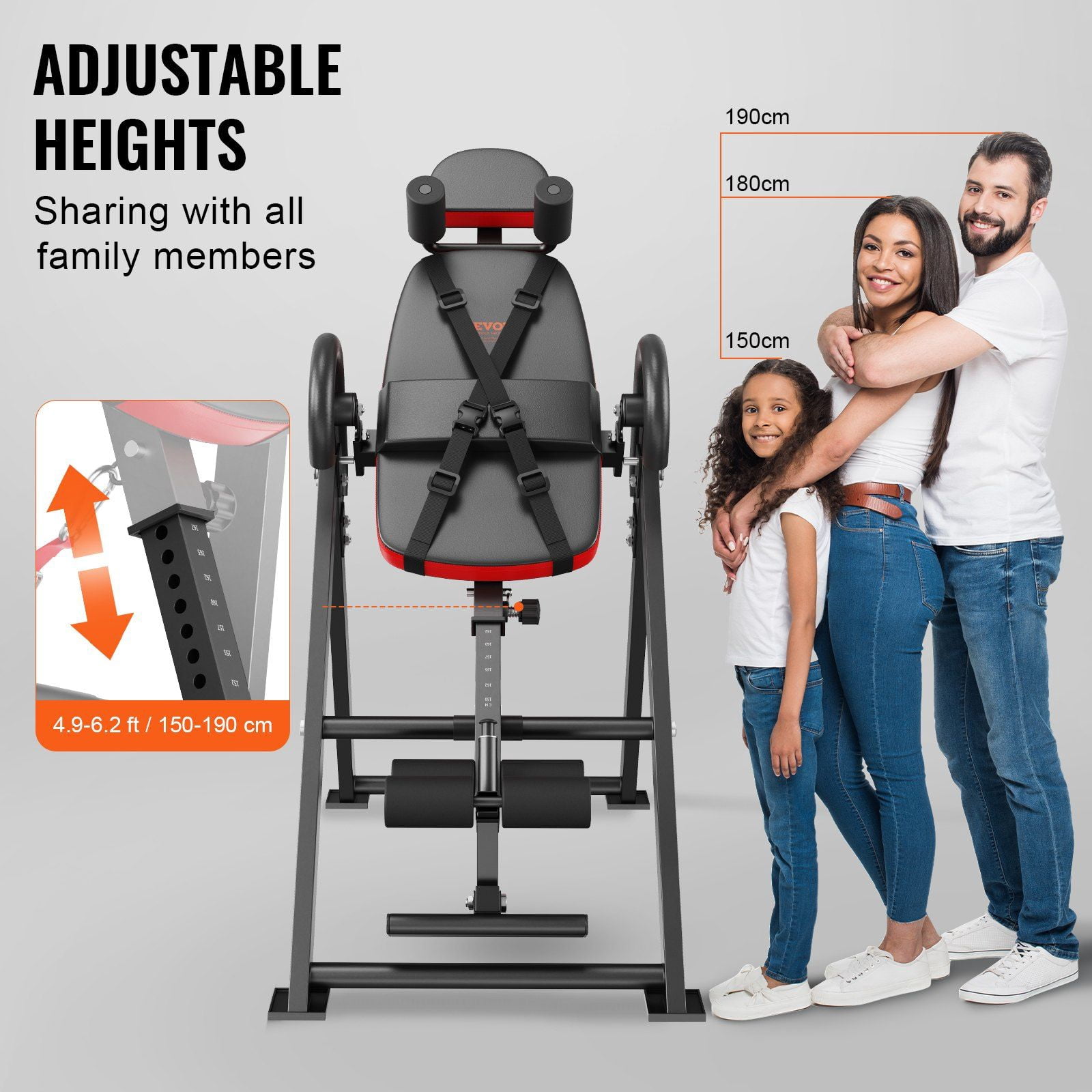 Foldable Inversion Table with Adjustable Settings - Home Strength Training & Back Pain Relief Equipment - Anti-Gravity Yoga & Hanging Exercise Bench