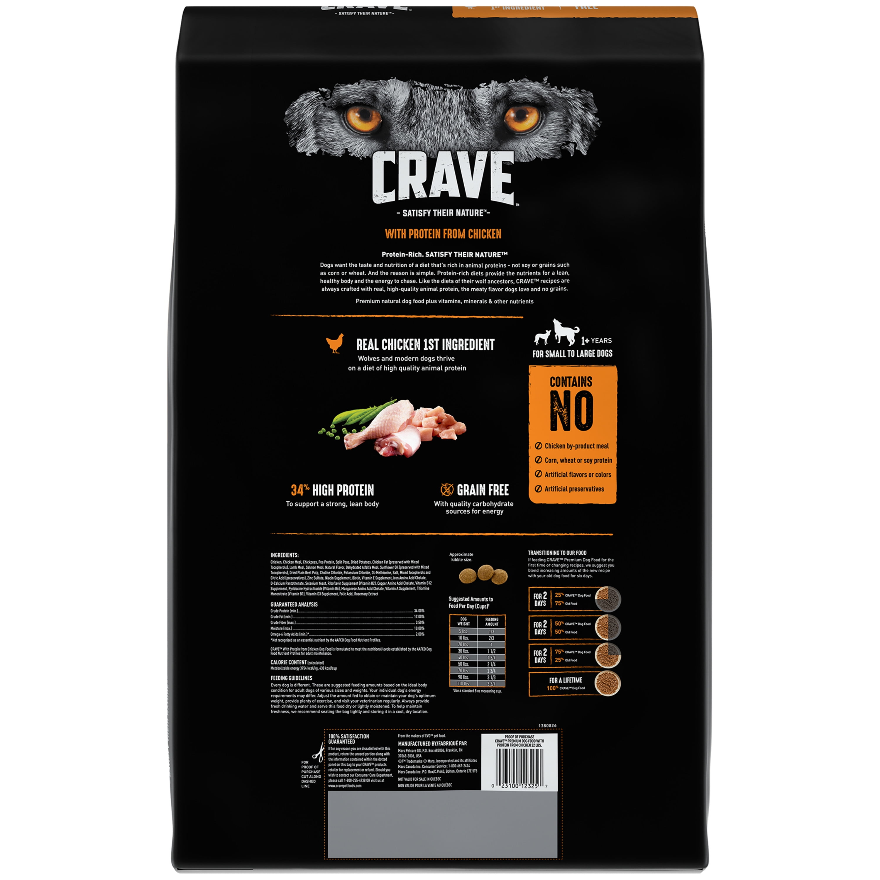 crave 22 lb dog food
