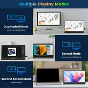 BIGASUO 15.6'' 1080P FHD Travel Mini Screen, Ultra-Slim HDMI HDR IPS Gaming Monitor for Laptop, PC, Xbox, PS4/5