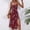 Watermelon Red, variant on Women's Casual Tennis Dress for Everyday Wear Elegant Floral Split with Lace Trim and Suspender Detail Slim Waist Blue S