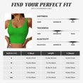 thumbnail image 5 of Goofa Green Printed Sports Bras for Women, High Impact Running Bra Workout Crop Tank Tops Longline Sports Bra Push up-XX-Large, 5 of 9