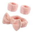 thumbnail image 2 of Diadema para SPA, muñequera, banda para el pelo con lazo, elegante, elástica, para mujeres y niñas, diadema para maquillaje Facial, maquillaje para el Rosa Yinane Muñequeras para lavarse las muñecas, 2 of 8